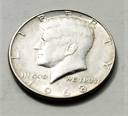 Zdjęcie oferty: 1/2 dolar 1968  half dollar Kennedy srebro Stan!!