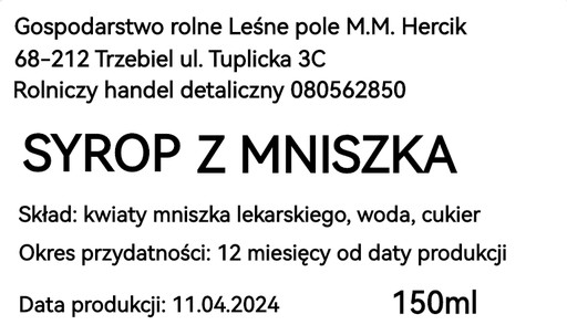 Zdjęcie oferty: Syrop z mniszka lekarskiego 150 ml