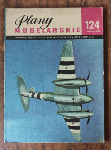 Zdjęcie oferty: Plany modelarskie 124 Samolot DeHavilland Mosquito