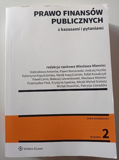 Zdjęcie oferty: Prawo finansów publicznych z kazusami i pytaniami 