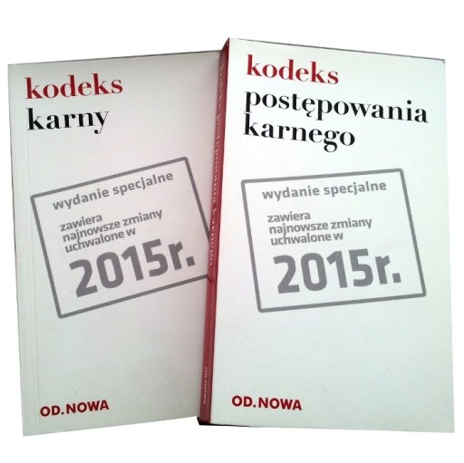 Zdjęcie oferty: KODEKS KARNY, KODEKS POSTĘPOWANIA KARNEGO (j.NOWY}