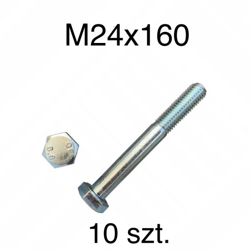 Zdjęcie oferty: Śruba M24x160 z łbem sześciokątnym 8.8 10 szt.