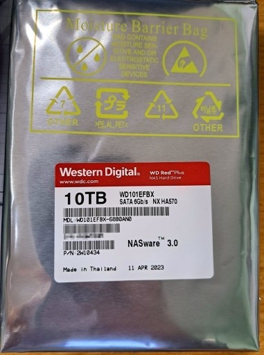 Zdjęcie oferty: Dysk HDD WD Red Plus WD101EFBX 10TB 256 MB 7200