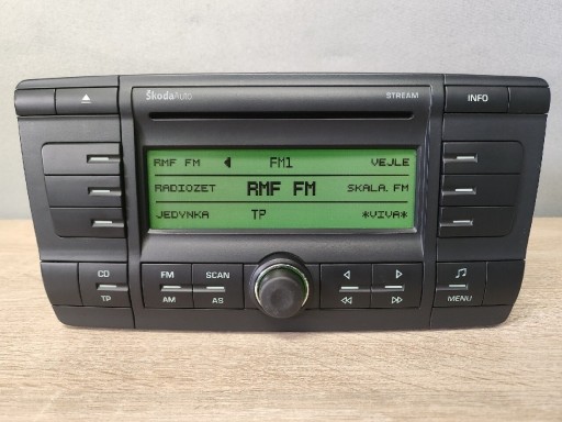 Zdjęcie oferty: Radio samochodowe Skoda STEAM Octavia 2 z kodem