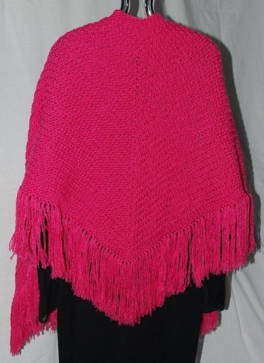 Zdjęcie oferty: chusta ponczo różowe z frędzlami