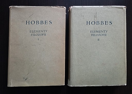 Zdjęcie oferty: Hobbs -Elementy Filozofii. Tomy I i II