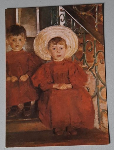 Zdjęcie oferty: Pocztówka PRL Boznańska Portret dzieci na schodach