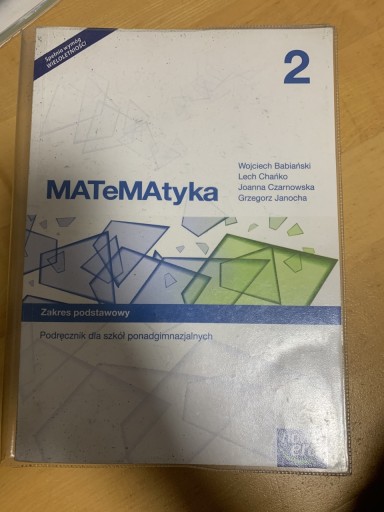 Zdjęcie oferty: Podręcznik Matematyka 2 zakres podstawowy