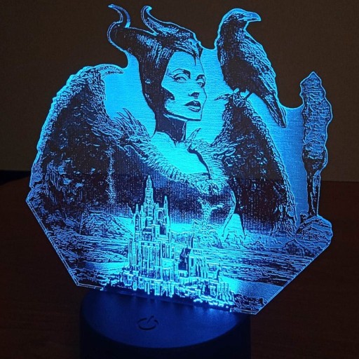 Zdjęcie oferty: Maleficent. Lampa LED z pilotem. personalizacja