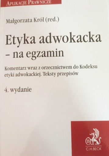 Zdjęcie oferty: Etyka adwokacka - na egzamin.