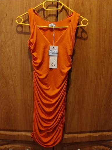 Zdjęcie oferty: Sukienka cielista pomarańczowa Oh Polly 
