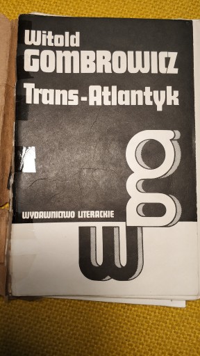Zdjęcie oferty: Trans-Atlantyk - Witold Gombrowicz