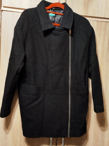 Zdjęcie oferty: BENETTON czarny płaszcz wełna zima XL/44