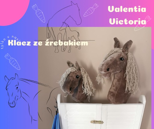 Zdjęcie oferty: Konik koń Hobby Horse na kiju klacz ze źrebakiem 