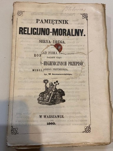 Zdjęcie oferty: Pamiętnik Religijno-Moralny, 1860, Serya druga