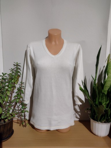 Zdjęcie oferty: Podkoszulek ciepły zimowy bluzka dresowa biała M