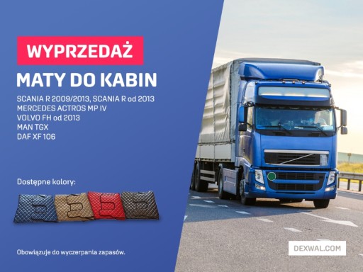 Zdjęcie oferty: Dywanik mata podłogowa SCANIA MERC VOLVO MAN DAF