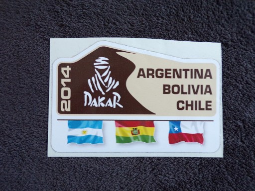 Zdjęcie oferty: DAKAR 2014 ARGENTINA BOLIVIA CHILE NAKLEJKA