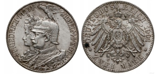 Zdjęcie oferty: Wilhelm II Niemcy-Prusy 2 marki 1901