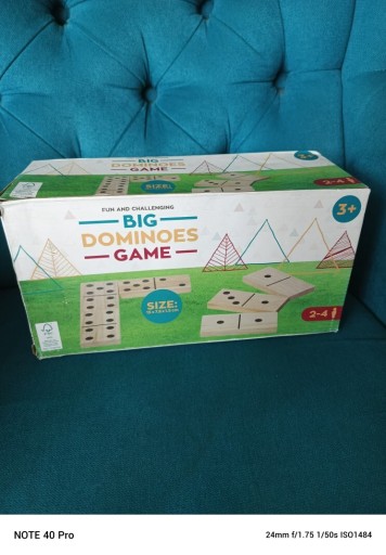 Zdjęcie oferty: Duże drewniane domino 28 elementów 15 x 7,8 x 1,5 cm