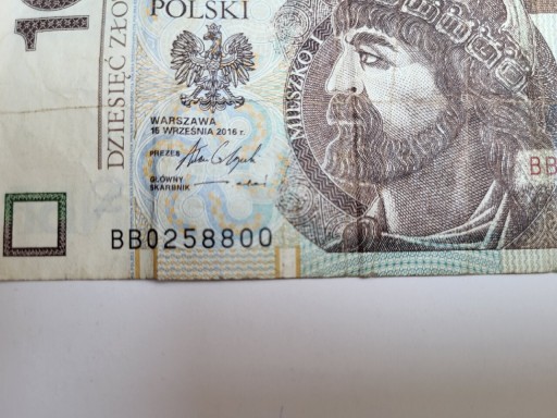 Zdjęcie oferty: Banknot 10 zł Seria Kolekcjonerska BB Ciekawy Nume