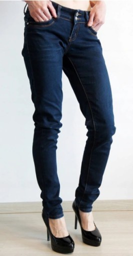 Zdjęcie oferty: Spodnie jeansowe jeansy rurki ciemne r. 36
