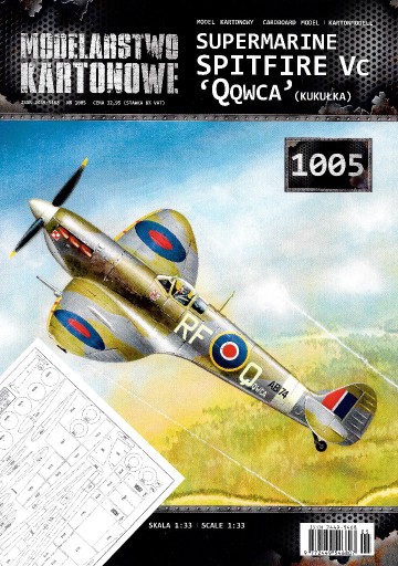 Zdjęcie oferty: MK 1005 Modelarstwo kartonowe Spitfire Vc Qqwca