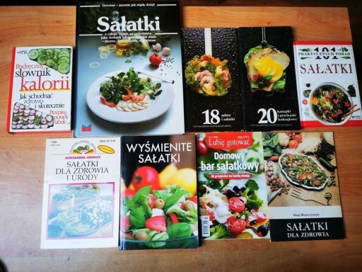 Zdjęcie oferty: 8 książek salatki, dla zdrowia i urody