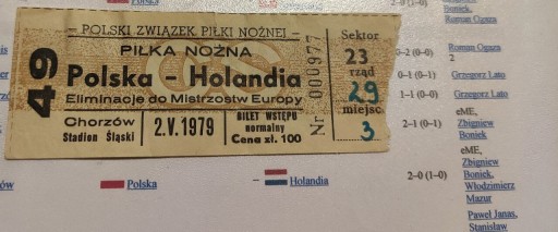 Zdjęcie oferty: Polska - Holandia 1979 eliminacje ME