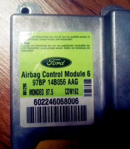 Zdjęcie oferty: STEROWNIK MODUŁ PODUSZEK AIRBAG FORD MONDEO MK2