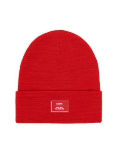 Zdjęcie oferty: Czerwona czapka beanie z naszywką