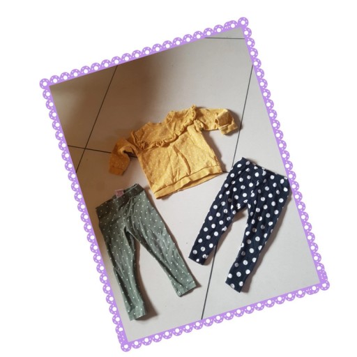 Zdjęcie oferty: Dla dziewczynki 2leginsy bluza H&M Carters 9-12mcy