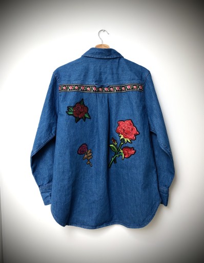 Zdjęcie oferty: Kurtka Jeansowa Koszulowa M/L 40 Oversize Handmade