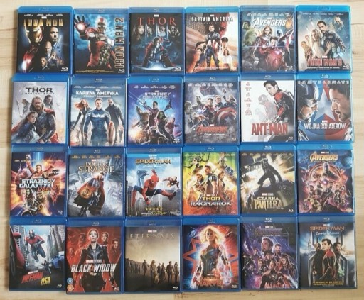 Zdjęcie oferty: Marvel zestaw 24 filmów Blu-Ray Ironman Spider-Man