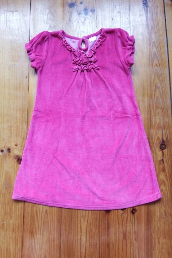 Zdjęcie oferty: różowa sukienka welurowa 110