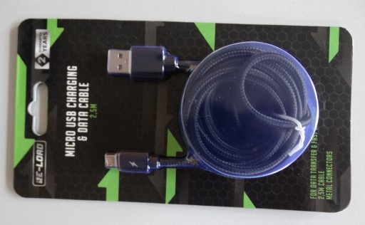 Zdjęcie oferty: Kabel micro USB 2,5m do ładowania i przesyłania 