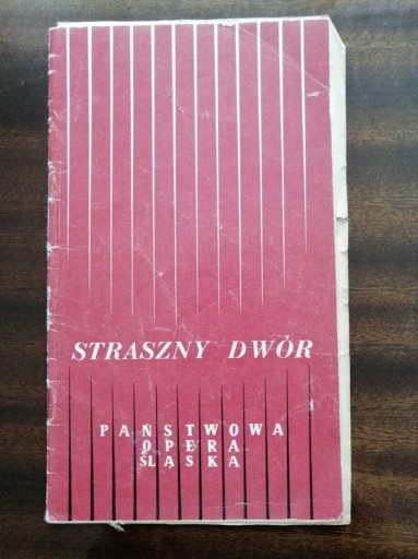 Zdjęcie oferty: Moniuszko STRASZNY DWÓR Nyczak Libretto 1979