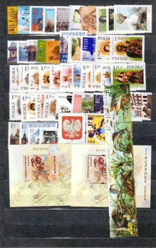 Zdjęcie oferty: Rocznik 2004** znaczki polskie