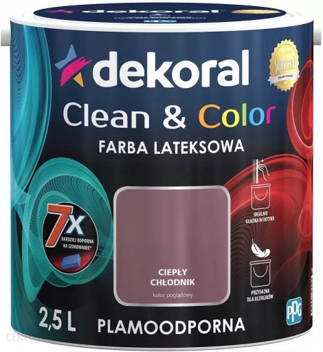 Zdjęcie oferty: Dekoral Clean & Color ciepły chłodnik 2,5l %