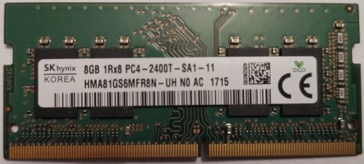 Zdjęcie oferty: Pamięć RAM DDR4 8GB Hynix HMA81GS6MFR8N-UH 2400MHz