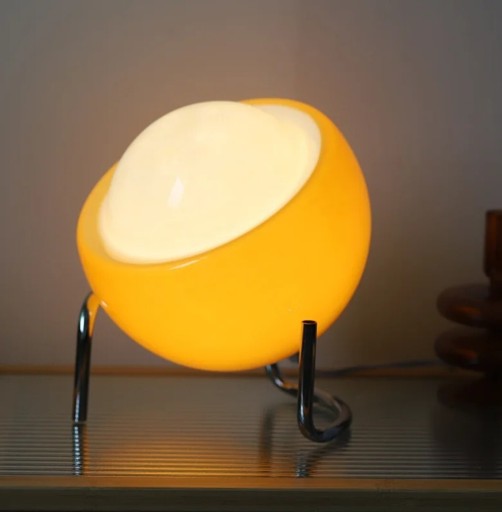 Zdjęcie oferty: Lampa bauhaus szklana pomarańczowa grzyb LED USB