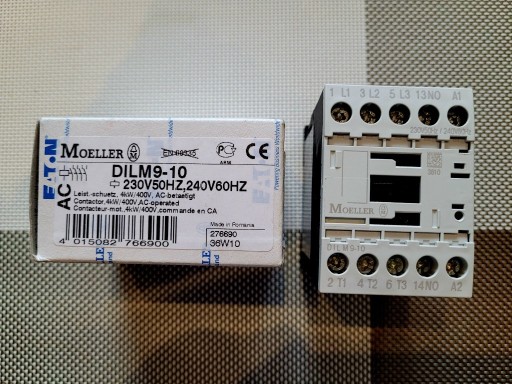 Zdjęcie oferty: Stycznik DILM9-10 9A 4kW 20A - AC1 1NO 230V50Hz