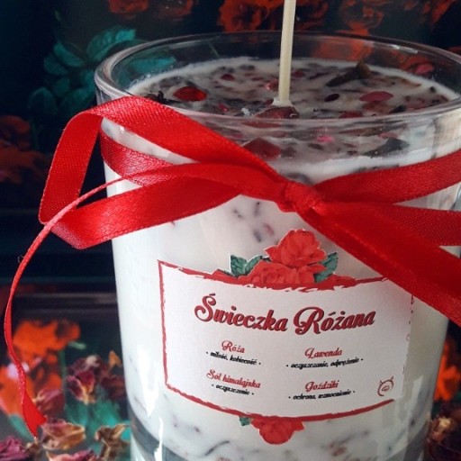 Zdjęcie oferty: Świeca różana własnoręcznej roboty, ekologiczna,