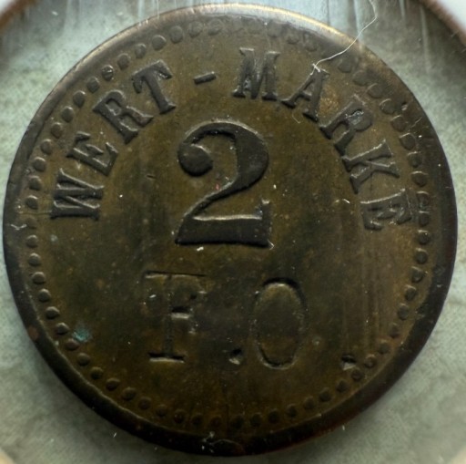 Zdjęcie oferty: 2 Pf Wert-Marke F.O.