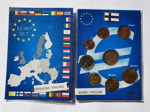 Zdjęcie oferty: FINLANDIA 2005 Zestaw 8 monet euro .Stan idealny