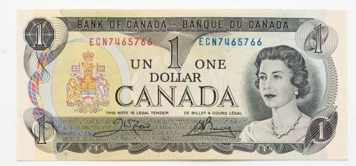 Zdjęcie oferty: Banknot 1 dolar Kanada 1973 P.85 aUNC