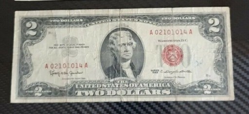 Zdjęcie oferty:  banknot dwa dolary z 1963r.