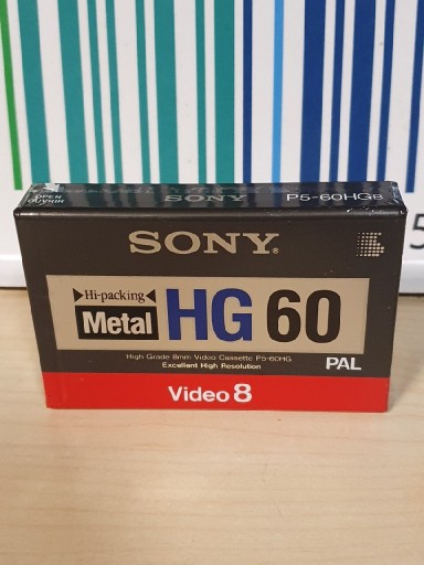Zdjęcie oferty: Nowa kaseta sony Video8  HG60 METAL P5-60HG do kamer made in japan