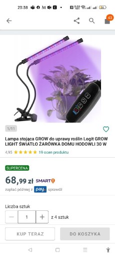 Zdjęcie oferty: Lampa do wzrostu roślin, wartość 65zł