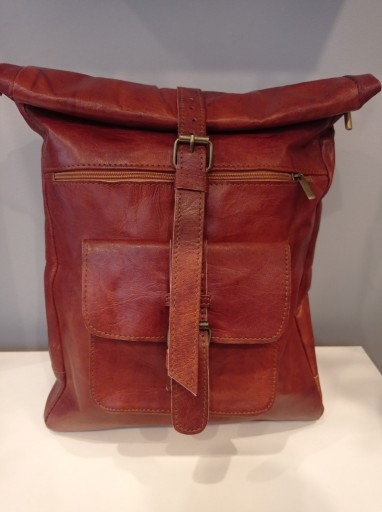 Zdjęcie oferty: Duży plecak ze skóry naturalnej ręcznie wykonany.